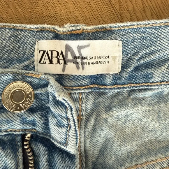 Zara Faded Blue Denim Pants - Picture 4 of 4